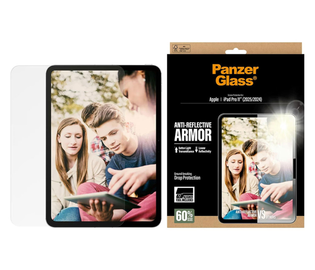 PanzerGlass Ultra-Wide Fit Anti-Reflective Armor do iPad Air 11" - 1538909 - zdjęcie